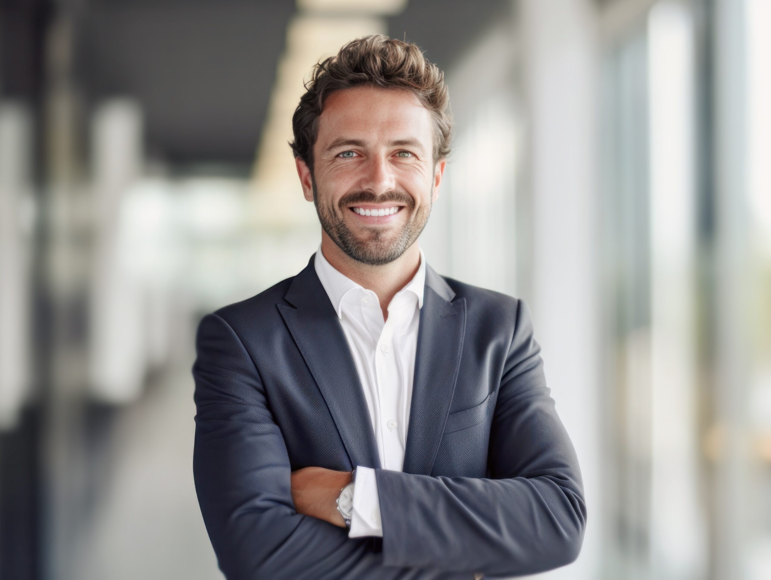 businessman smiling