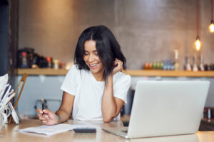 young women applying for a small business loan