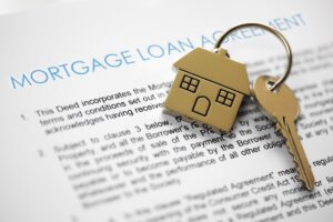 Maryland home mortgage loan contract and keys
