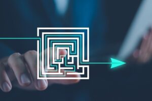 Maze representing a proper exit strategy and transition of ownership