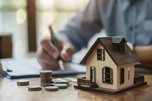 real estate agents calculate mortgage loans and financing plans for clients