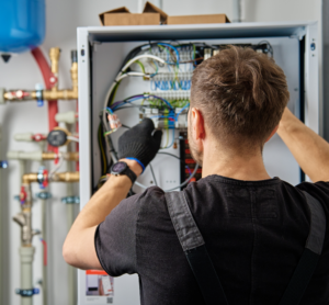 Electrician at work